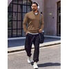 image:imageCOOFANDY Quarter Zip Pullover Men Long Sleeve Sweatshirts for Men Fleece Sweater FallBrown