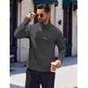 image:imageCOOFANDY Quarter Zip Pullover Men Long Sleeve Sweatshirts for Men Fleece Sweater FallDark Grey