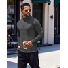 image:imageCOOFANDY Quarter Zip Pullover Men Long Sleeve Sweatshirts for Men Fleece Sweater FallDark Grey