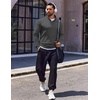 image:imageCOOFANDY Quarter Zip Pullover Men Long Sleeve Sweatshirts for Men Fleece Sweater FallDark Grey