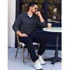 image:imageCOOFANDY Quarter Zip Pullover Men Long Sleeve Sweatshirts for Men Fleece Sweater FallDeep Blue