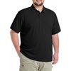 image:imageCOOFANDY Mens Big and Tall Polo Shirt Short Sleeve Cotton Pique Golf ShirtBlack