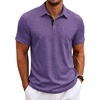 image:imageCOOFANDY Mens Polo Shirts Short Sleeve Casual Summer Collar Shirts Soft Breathable Polo Tee Shirts Classic Golf ShirtsPurple