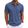 image:imageCOOFANDY Mens Polo Shirts Short Sleeve Casual Summer Collar Shirts Soft Breathable Polo Tee Shirts Classic Golf ShirtsSky Blue
