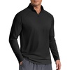 image:imageCOOFANDY Mens Quarter Zip Pullover Athletic Running Shirts Long SleeveBlack