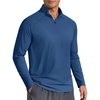 image:imageCOOFANDY Mens Quarter Zip Pullover Athletic Running Shirts Long SleeveDark Blue