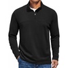 image:imageCOOFANDY Mens Quarter Zip Pullover Sweater Mock Neck Sweatshirt Casual PoloAblack