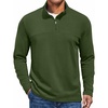 image:imageCOOFANDY Mens Quarter Zip Pullover Sweater Mock Neck Sweatshirt Casual PoloArmy Green