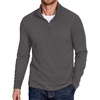 image:imageCOOFANDY Quarter Zip Pullover Men Long Sleeve Sweatshirts for Men Fleece Sweater FallDark Grey