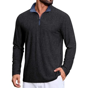 image:imageCOOFANDY Mens Quarter Zip Pullover Athletic Golf Mock Neck SweatshirtBlack