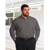 image:imageCOOFANDY Big and Tall Mens Dress Shirt Wrinkle Free Button Down ShirtDark Grey