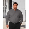 image:imageCOOFANDY Big and Tall Mens Dress Shirt Wrinkle Free Button Down ShirtDark Grey
