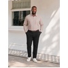 image:imageCOOFANDY Big and Tall Mens Dress Shirt Wrinkle Free Button Down ShirtKhaki Plaid