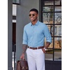 image:imageCOOFANDY Mens Dress Shirt Long Sleeve Wrinkle Free Casual Button Down ShirtLight Blue