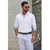 image:imageCOOFANDY Mens Dress Shirts Stretch Long Sleeve Casual Button Down ShirtsWhite  Blue