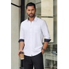 image:imageCOOFANDY Mens Dress Shirts Stretch Long Sleeve Casual Button Down ShirtsWhite