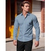 image:imageCOOFANDY Mens Muscle Fit Dress Shirts Casual Button Down Long SleeveHaze Blue