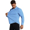 image:imageCOOFANDY Mens Muscle Fit Dress Shirts Casual Button Down Long SleeveLight Blue