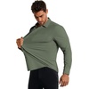 image:imageCOOFANDY Mens Muscle Fit Dress Shirts Casual Button Down Long SleeveOlive Green