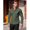image:imageCOOFANDY Mens Muscle Fit Dress Shirts Casual Button Down Long SleeveOlive Green