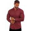 image:imageCOOFANDY Mens Muscle Fit Dress Shirts Casual Button Down Long SleeveWine Red
