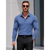 image:imageCOOFANDY Mens Muscle Fit Dress Shirts Long Sleeve Button Down ShirtsBlue