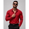 image:imageCOOFANDY Mens Muscle Fit Dress Shirts Long Sleeve Button Down ShirtsRed