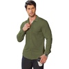 image:imageCOOFANDY Mens Muscle Fit Dress Shirts Wrinkle Free Long Sleeve Button Down ShirtArmy Green
