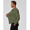 image:imageCOOFANDY Mens Muscle Fit Dress Shirts Wrinkle Free Long Sleeve Button Down ShirtArmy Green