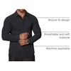 image:imageCOOFANDY Mens Muscle Fit Dress Shirts Wrinkle Free Long Sleeve Button Down ShirtBlack
