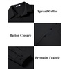image:imageCOOFANDY Mens Muscle Fit Dress Shirts Wrinkle Free Long Sleeve Button Down ShirtBlack
