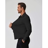 image:imageCOOFANDY Mens Muscle Fit Dress Shirts Wrinkle Free Long Sleeve Button Down ShirtBlack