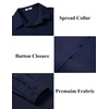 image:imageCOOFANDY Mens Muscle Fit Dress Shirts Wrinkle Free Long Sleeve Button Down ShirtDeep Blue