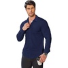 image:imageCOOFANDY Mens Muscle Fit Dress Shirts Wrinkle Free Long Sleeve Button Down ShirtDeep Blue