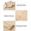 image:imageCOOFANDY Mens Muscle Fit Dress Shirts Wrinkle Free Long Sleeve Button Down ShirtLight Khaki