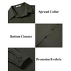 image:imageCOOFANDY Mens Muscle Fit Dress Shirts Wrinkle Free Long Sleeve Button Down ShirtOlive Green