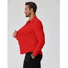 image:imageCOOFANDY Mens Muscle Fit Dress Shirts Wrinkle Free Long Sleeve Button Down ShirtRed