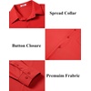 image:imageCOOFANDY Mens Muscle Fit Dress Shirts Wrinkle Free Long Sleeve Button Down ShirtRed