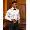 image:imageCOOFANDY Mens Silk Satin Dress Shirts Long Sleeve Shiny Button Down ShirtWhite