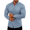 image:imageCOOFANDY Mens Muscle Fit Dress Shirts Casual Button Down Long SleeveHaze Blue