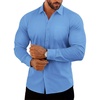 image:imageCOOFANDY Mens Muscle Fit Dress Shirts Casual Button Down Long SleeveLight Blue