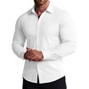 image:imageCOOFANDY Mens Muscle Fit Dress Shirts Wrinkle Free Long Sleeve Button Down ShirtWhite