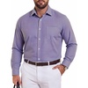 image:imageCOOFANDY Mens Plaid Dress Shirts Big and Tall 1X6X Long Sleeve Cotton Button Down Shirt Bussiness Casual ShirtsRed Blue White Plaid