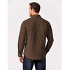 image:imageCOOFANDY Mens Long Sleeve Button Up Shirt Jacket with Flap PocketsBrown