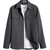 image:imageCOOFANDY Mens Long Sleeve Button Up Shirt Jacket with Flap PocketsGray