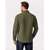 image:imageCOOFANDY Mens Long Sleeve Button Up Shirt Jacket with Flap PocketsOlive Green