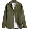 image:imageCOOFANDY Mens Long Sleeve Button Up Shirt Jacket with Flap PocketsOlive Green