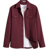image:imageCOOFANDY Mens Long Sleeve Button Up Shirt Jacket with Flap PocketsWine Red
