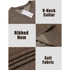 image:imageCOOFANDY Mens Sleeveless Sweater Vest VNeck Solid Cotton PulloverBrown