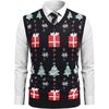 image:imageCOOFANDY Mens Sleeveless Sweater Vest VNeck Solid Cotton PulloverColorful Christmas Tree